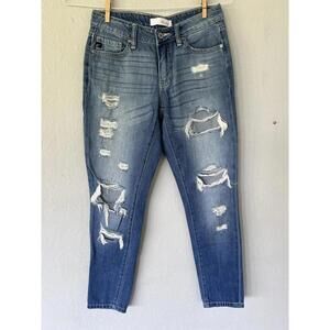KanCan Boyfriend Jeans Mid Rise Distressed Denim‎ KC8281M Womens 1/24